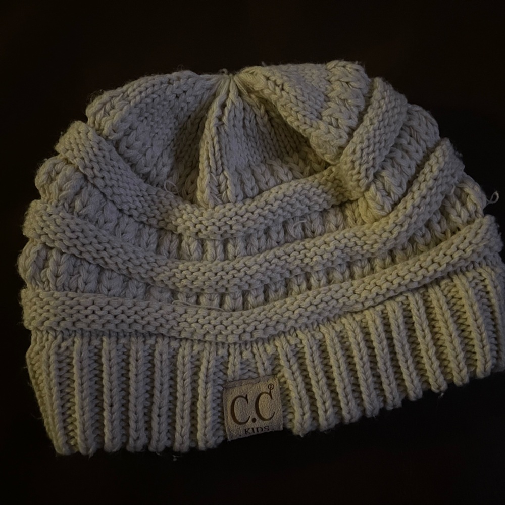 C.C Cream Knit Beanie